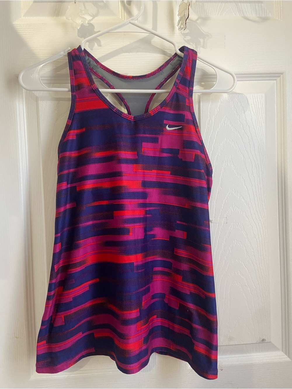 Nike Pink and Purple Striped Racerback Tank